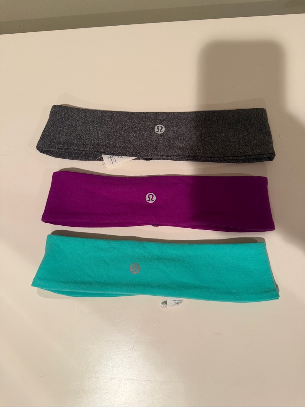 lululemon athletica Headband Trio in Gray, Purple, Teal